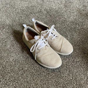 Toms Women's Casual Cream Shoes Size 8